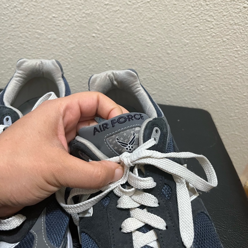 •NEW BALANCE• Mens 993 Heritage Air Force Navy Blue Grey Made In USA SIZE 9.5 4E - Picture 8 of 13